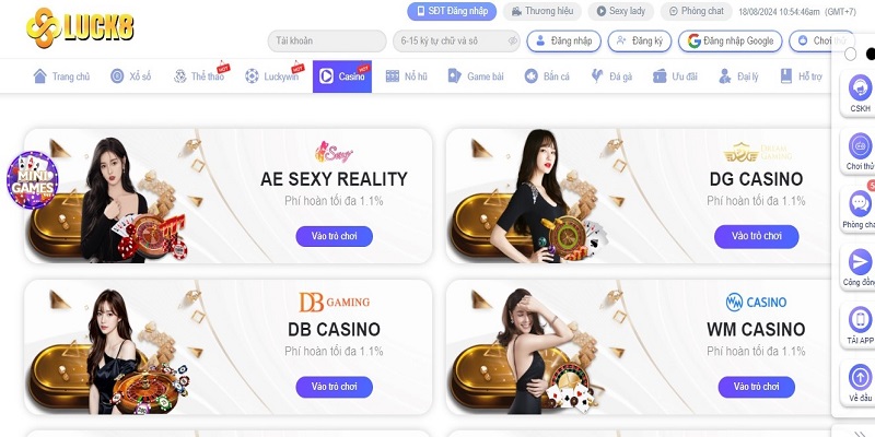 AE sexy là sảnh game hot tại Casino Luck8